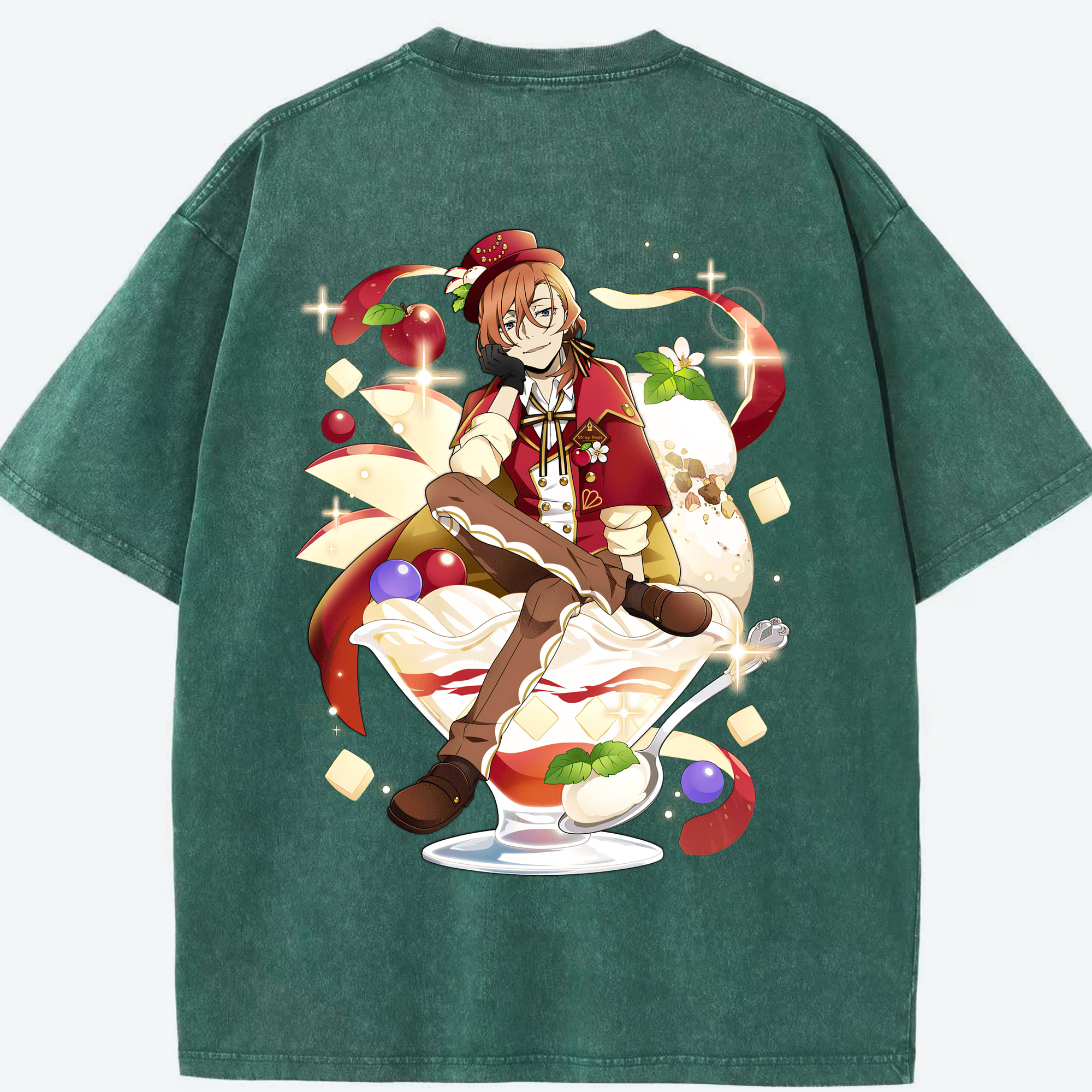 （画像用） 文豪ストレイドッグス Bungo Stray Dogs 綿100% ヴィンテージ風 半袖Tシャツ（背面プリント）